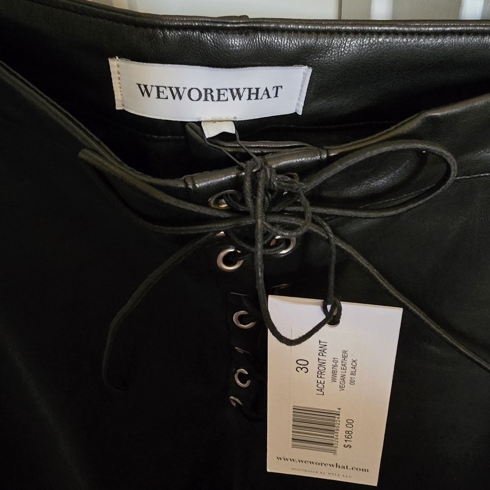 We Wore What Lace Front Vegan Leather Pant - Picture 5 of 7